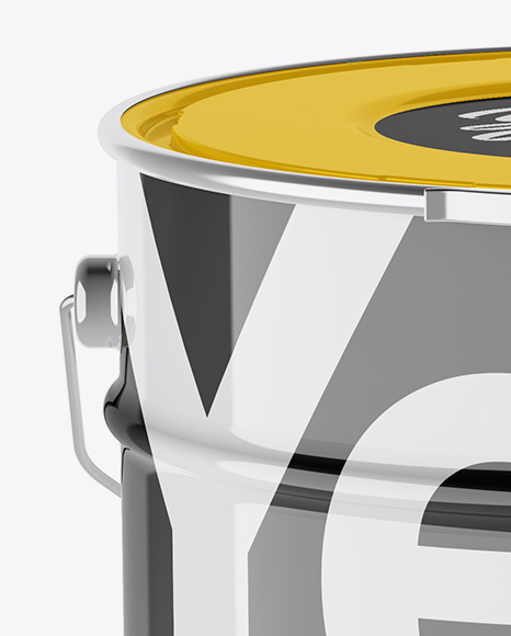 Download Glossy Paint Bucket Mockup - High-Angle Shot in Bucket ... Yellowimages Mockups