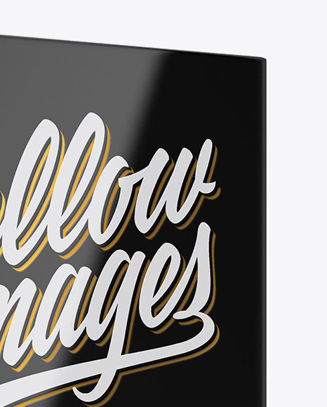 Book W  Glossy Cover Mockup   Half Side View PSD #2