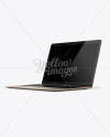 Apple MacBook Gold Mockup - 3/4 Right View - Free Download Images High