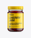 Glass Jar W/ Cherry Jam Mock-up - download high resolution PSD, JPEG