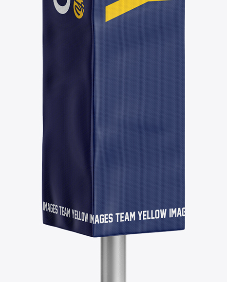 Corner Post Protector Mockup - Half Side View on Yellow Images Object