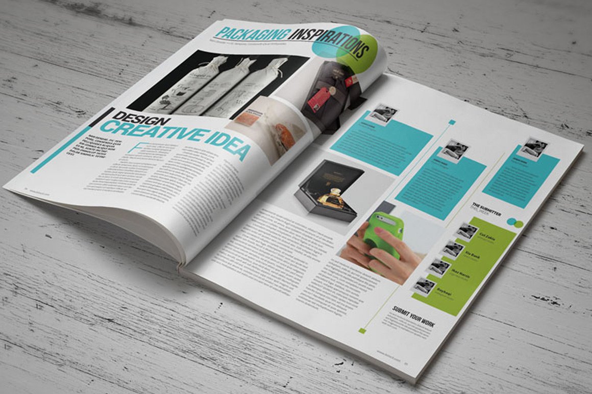 Download Indesign Magazine Template In Magazine Templates On Yellow Images Creative Store PSD Mockup Templates