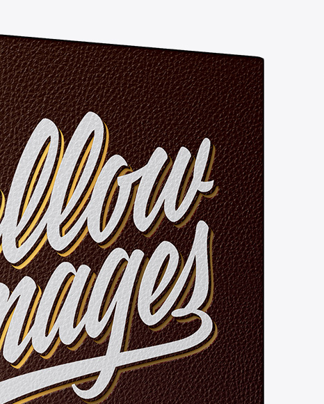 Book W  Leather Cover Mockup   Half Side View PSD #2