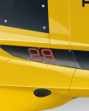 Chevrolet Corvette C7R Mockup - Top View in Vehicle Mockups on Yellow