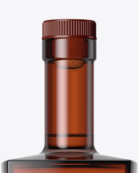 Amber Glass Bottle Mockup PSD #3