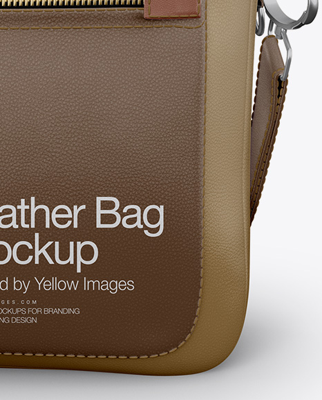 Download Leather Bag Mockup Front View In Apparel Mockups On Yellow Images Object Mockups PSD Mockup Templates