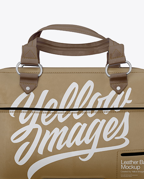 Download Leather Bag Mockup Back View In Apparel Mockups On Yellow Images Object Mockups