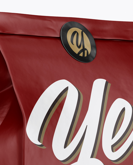 Matte Snack Bag With Label Mockup   Half Side View PSD #6