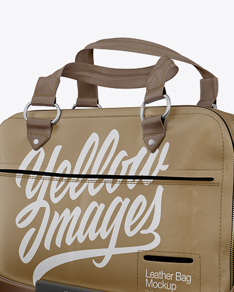 Leather Bag Mockup Half Side View In Apparel Mockups On Yellow Images Object Mockups