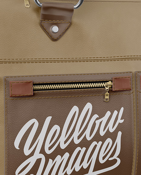 Download Leather Bag Mockup Half Side View In Apparel Mockups On Yellow Images Object Mockups