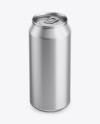 Download 440ml Metallic Aluminium Can Mockup - Front View (High ...