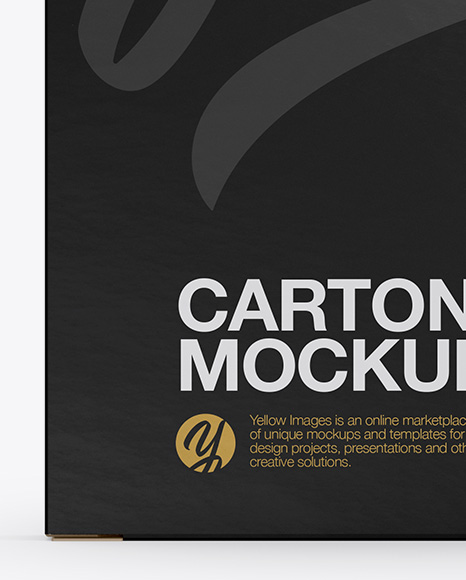 Carton Box Mockup   Front View PSD #3