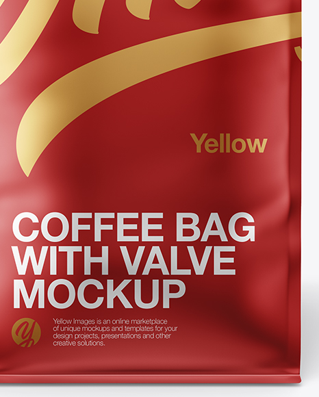 Download 16oz Matte Metallic Coffee Bag Mockup Front Bottom Views In Bag Sack Mockups On Yellow Images Object Mockups PSD Mockup Templates