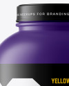 Download Matte Protein Jar Mockup in Bag & Sack Mockups on Yellow Images Object Mockups