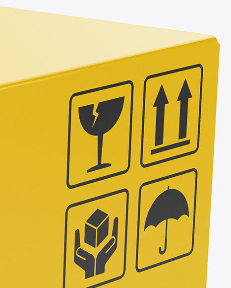 Download Carton Box Mockup Half Side View In Box Mockups On Yellow Images Object Mockups Yellowimages Mockups