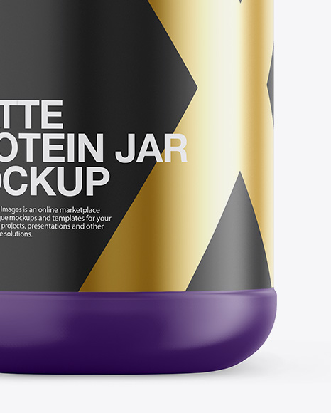 Download Matte Plastic Protein Jar Mockup - Front View in Jar ...