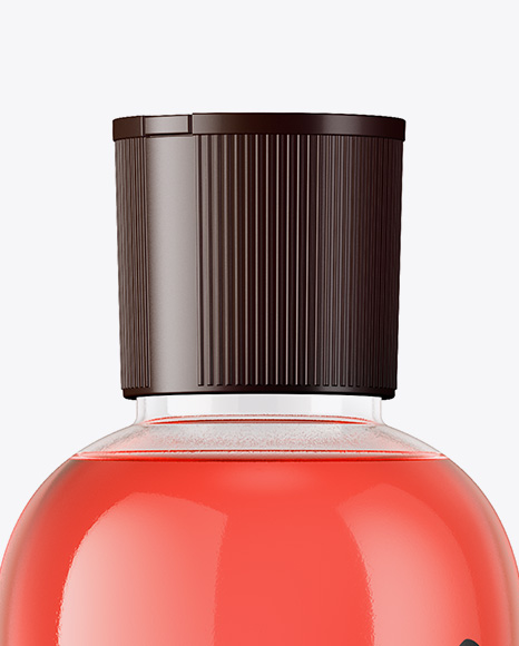 250ml PET Clear Cosmetic Bottle Mockup PSD #2