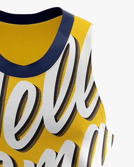 Download Basketball Jersey Mockup Front View In Apparel Mockups On Yellow Images Object Mockups