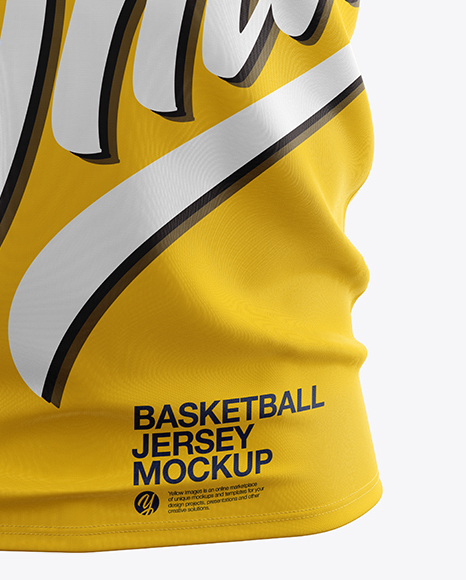 Download Basketball Jersey Mockup - Front View in Apparel Mockups on Yellow Images Object Mockups