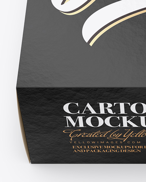 Download Carton Box Mockup - Front View (High Angle Shot) in Box ...