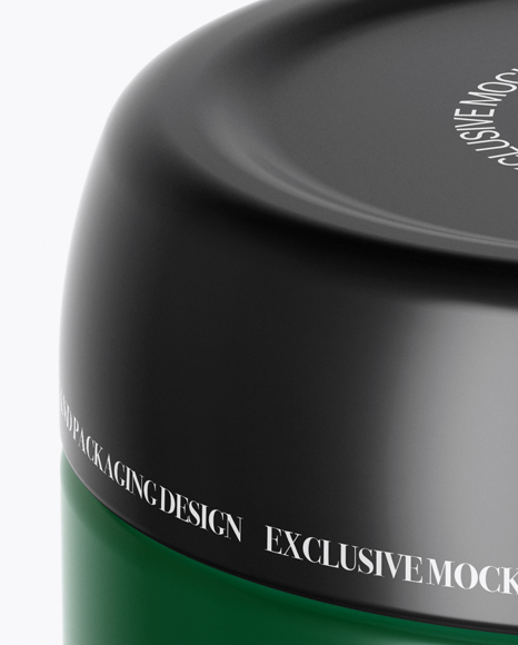 Glossy Cosmetic Jar Mockup (High Angle Shot) PSD #2