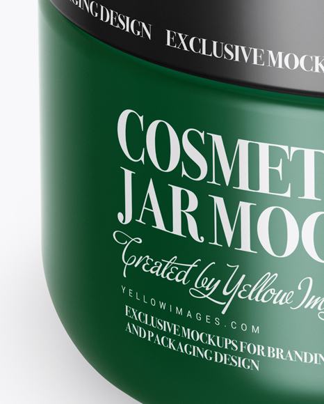 Glossy Cosmetic Jar Mockup (High Angle Shot) PSD #1