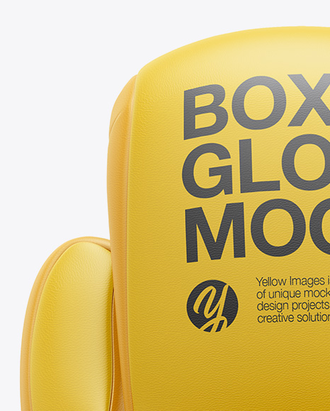 Download Boxing Glove Mockup Front View In Apparel Mockups On Yellow Images Object Mockups