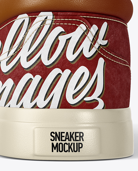 Sneaker Mockup Back View In Apparel Mockups On Yellow Images Object Mockups