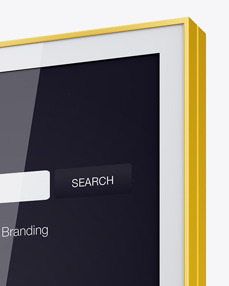 Metallic Citylight Poster Mockup   Half Side View PSD #2