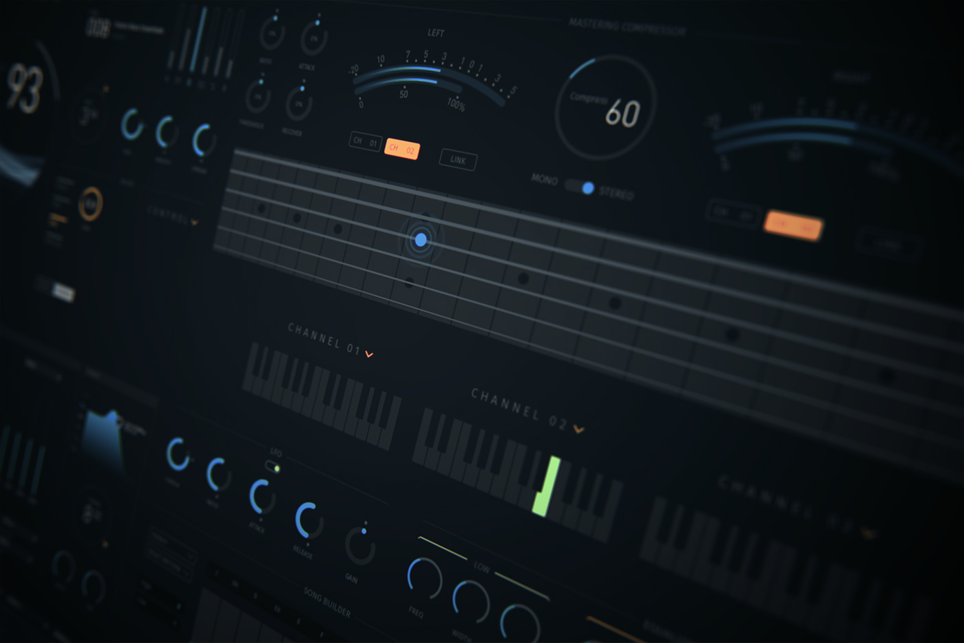NETA Modern Virtual Instruments GUI on Yellow Images Creative Store
