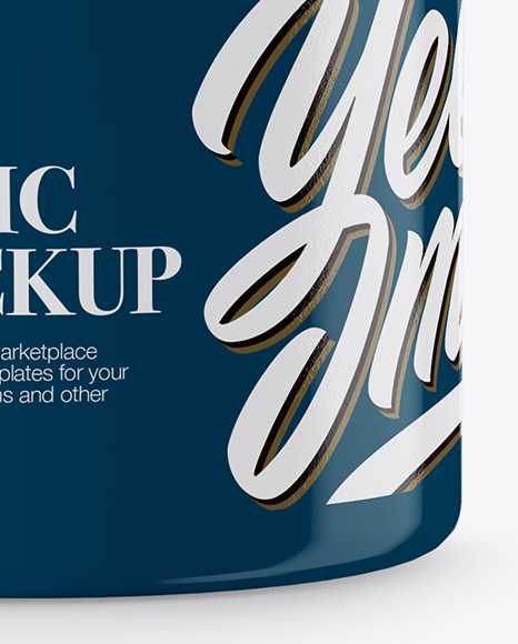 Glossy Cosmetic Jar Mockup   Front View PSD #4