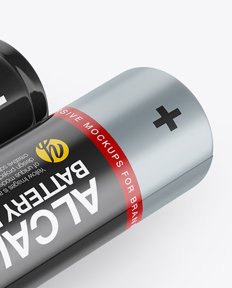 Two AAA Batteries - Half Side View - Free Download Images High Quality