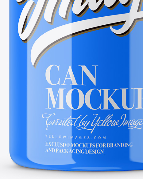 Glossy Tin Can Mockup PSD #1