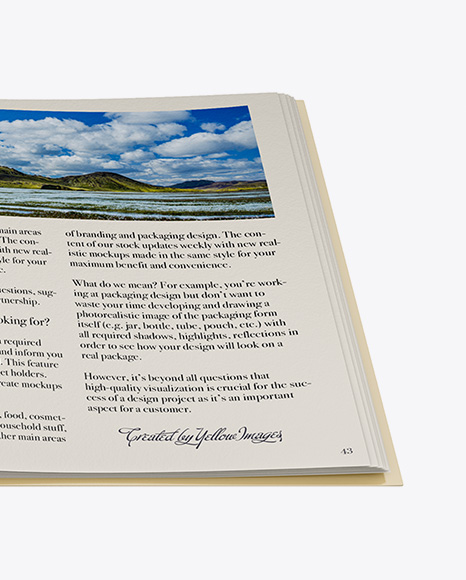 Opened Textured Book Mockup - Top View design 41128