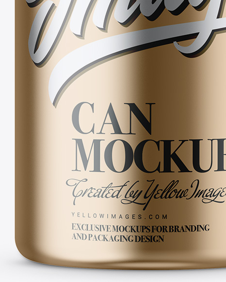 Metallic Tin Can Mockup PSD #1