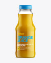 Clear Glass Bottle W/ Orange Juice Mockup in Bottle Mockups on Yellow Images Object Mockups