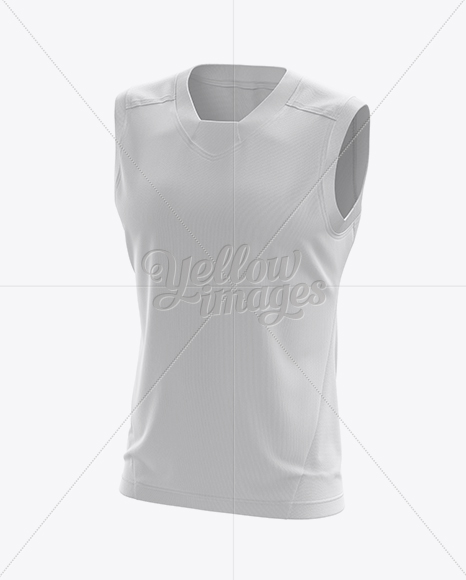 Download Aussie Rules Jersey Mockup Front 3 4 View In Apparel Mockups On Yellow Images Object Mockups