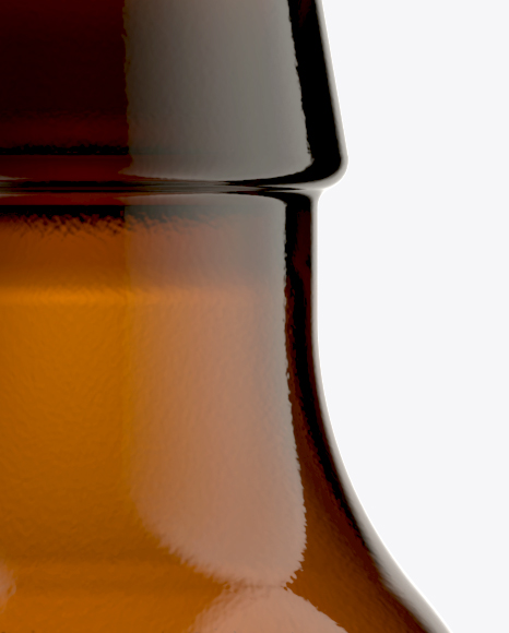 33cl Steinie Amber Glass Bottle Mockup PSD #3