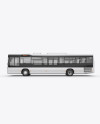 City Bus HQ Mockup Left Side View - Free Download Images High Quality