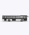 Download City Bus HQ Mockup Right Side View in Vehicle Mockups on Yellow Images Object Mockups