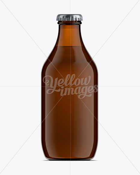 330ml Stubby Amber Bottle Mock Up PSD #3
