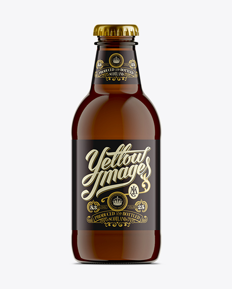 25cl Eva Light Twist Amber Bottle Mockup