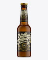 330ml Long-Neck Amber Bottle For Beer Mockup