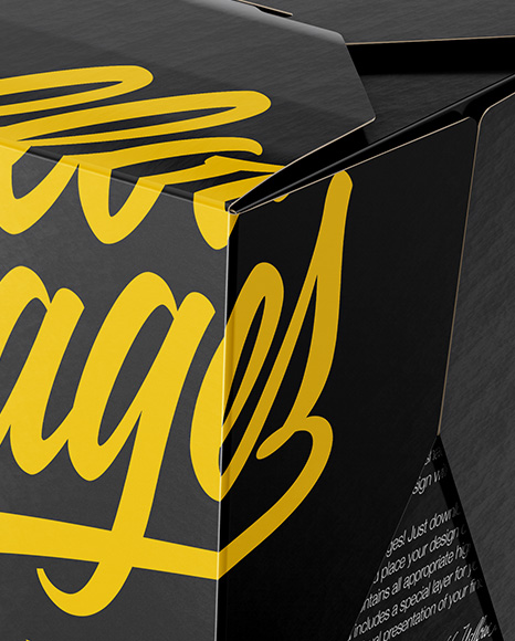 Box Mockup   Half Side View (High Angle Shot) PSD #2