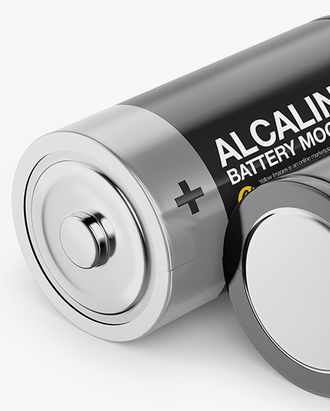 Download Two D Batteries Half Side View In Object Mockups On Yellow Images Object Mockups Yellowimages Mockups