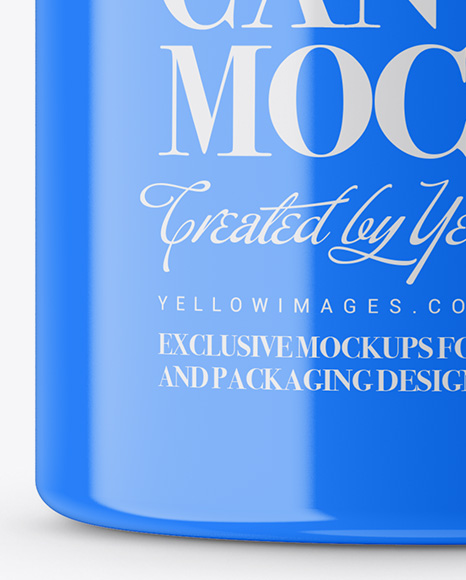 Glossy Tin Can Mockup PSD #1