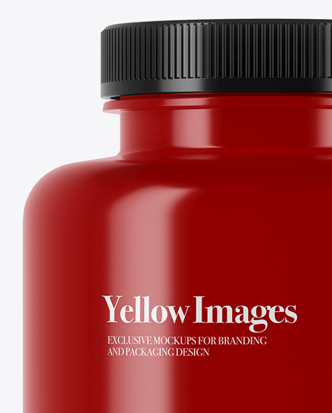 Download Glossy Pills Bottle Mockup In Bottle Mockups On Yellow Images Object Mockups PSD Mockup Templates