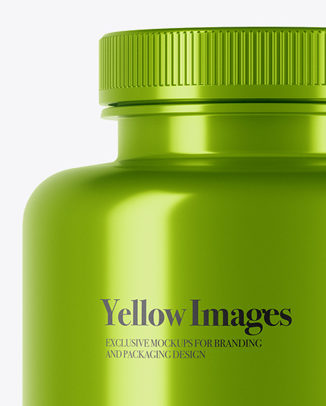 Metallic Pills Bottle Mockup PSD #2