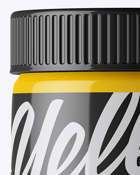 Glossy Plastic Jar Mockup PSD #2