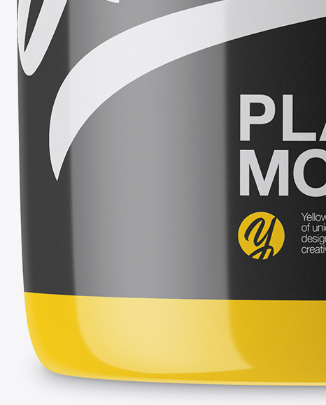 Glossy Plastic Jar Mockup PSD #1